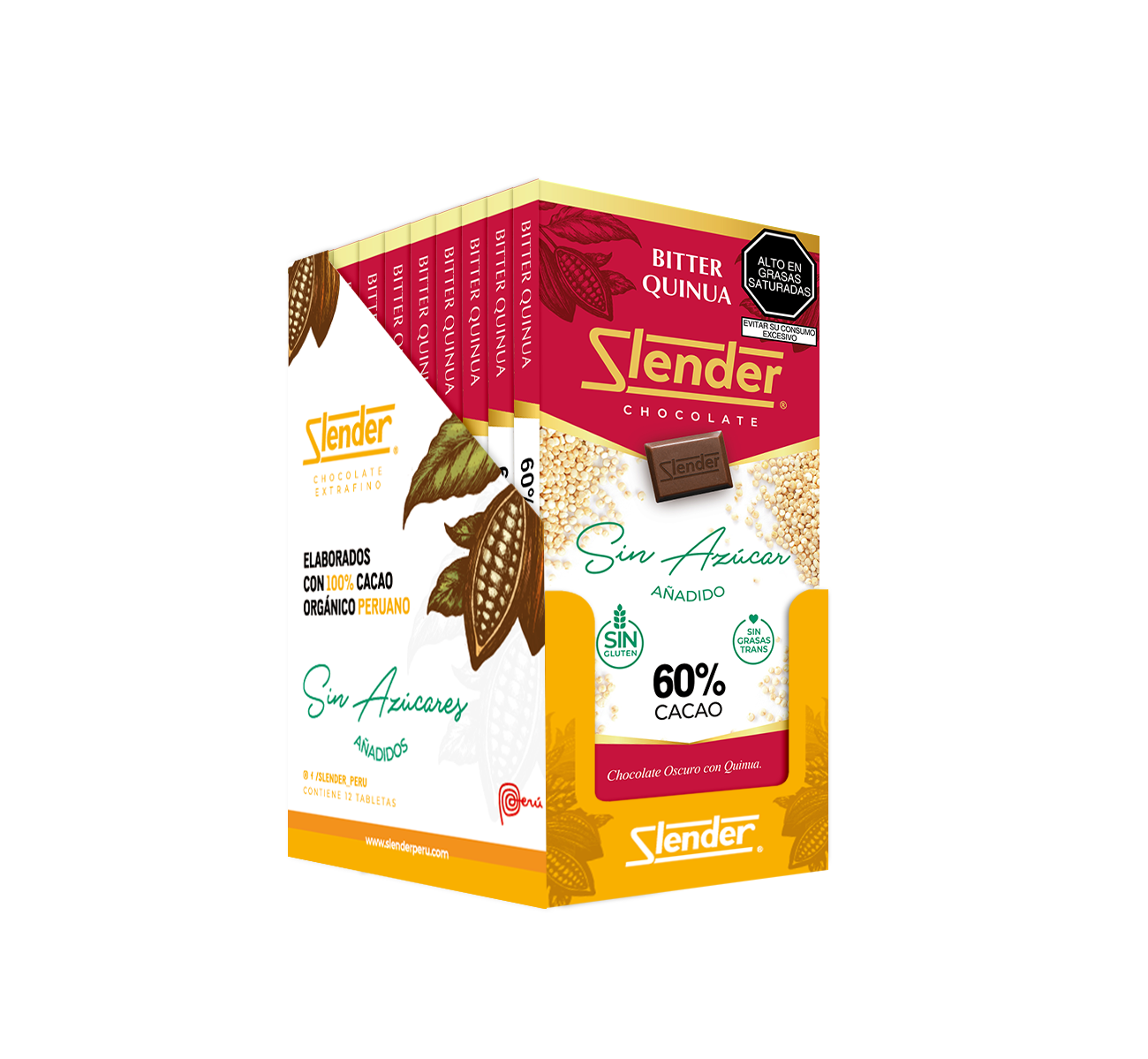 Pack x12 - Bitter Quinua con 60% cacao orgánico (80 gr.)