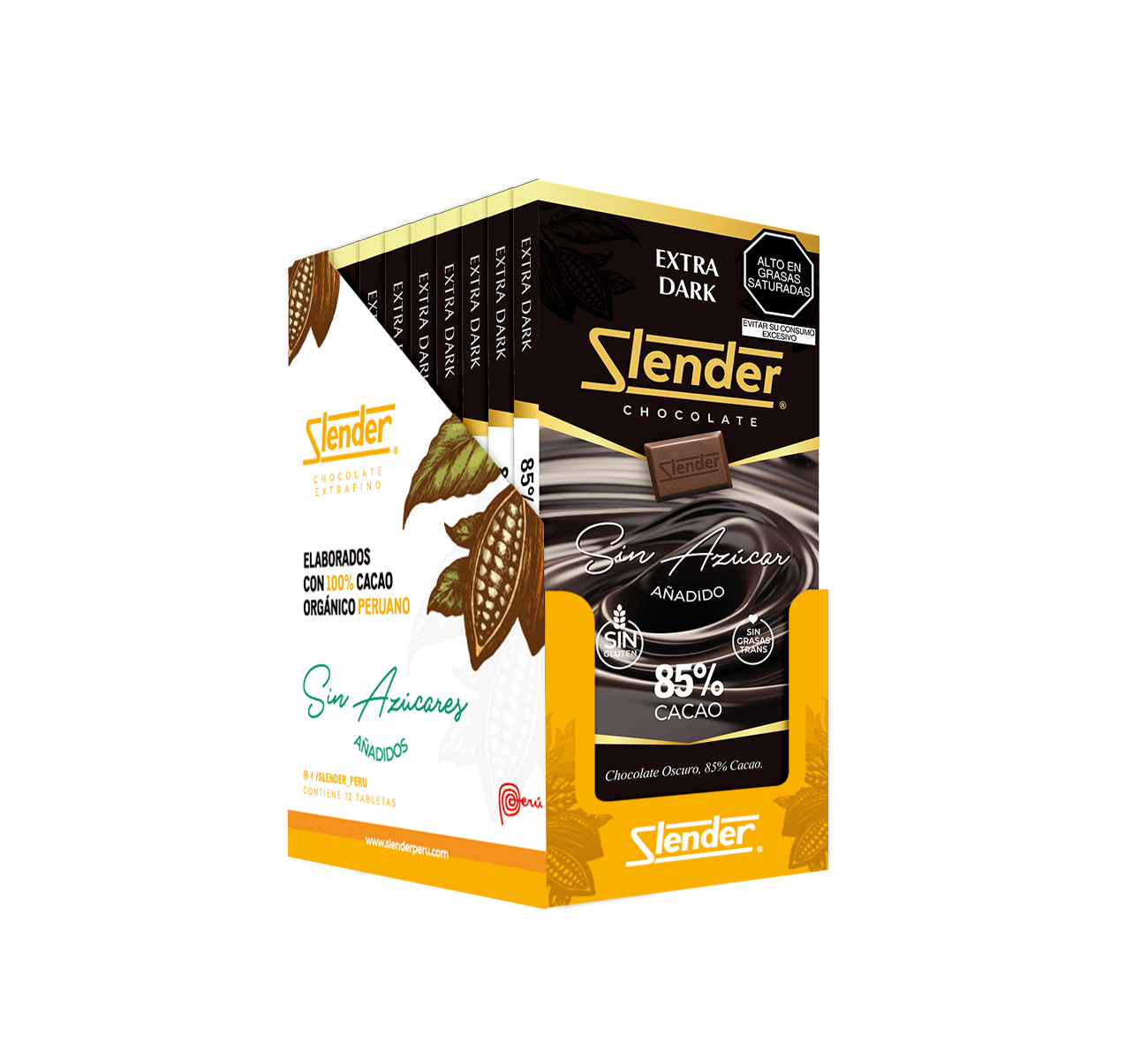 Pack x12 - Extra Dark con 80% cacao orgánico (80 gr.)