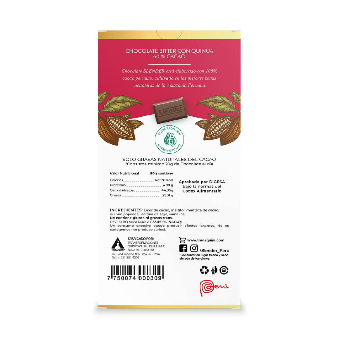 Bitter Quinua al 60% Cacao