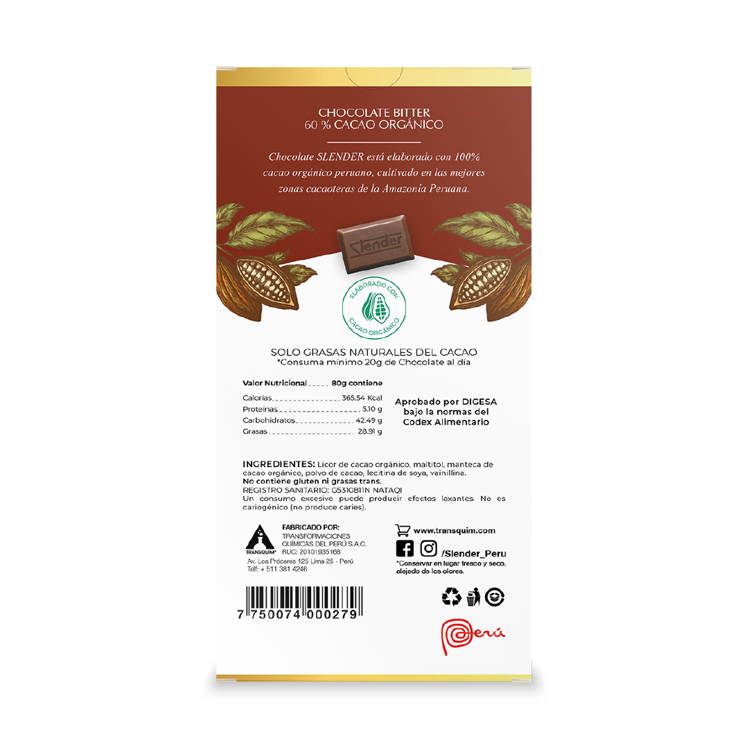 Bitter al 60% Cacao