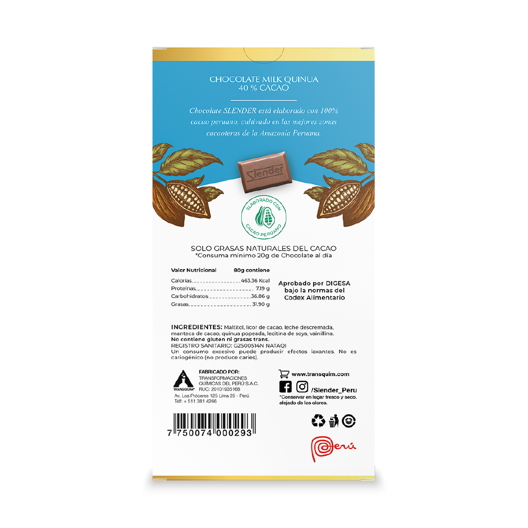 Milk Quinua al 40% Cacao